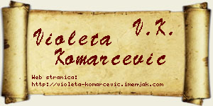 Violeta Komarčević vizit kartica